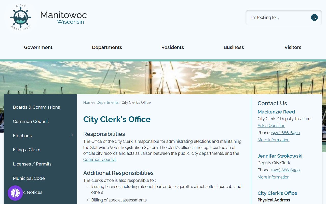 Manitowoc Divorce Records city clerk
