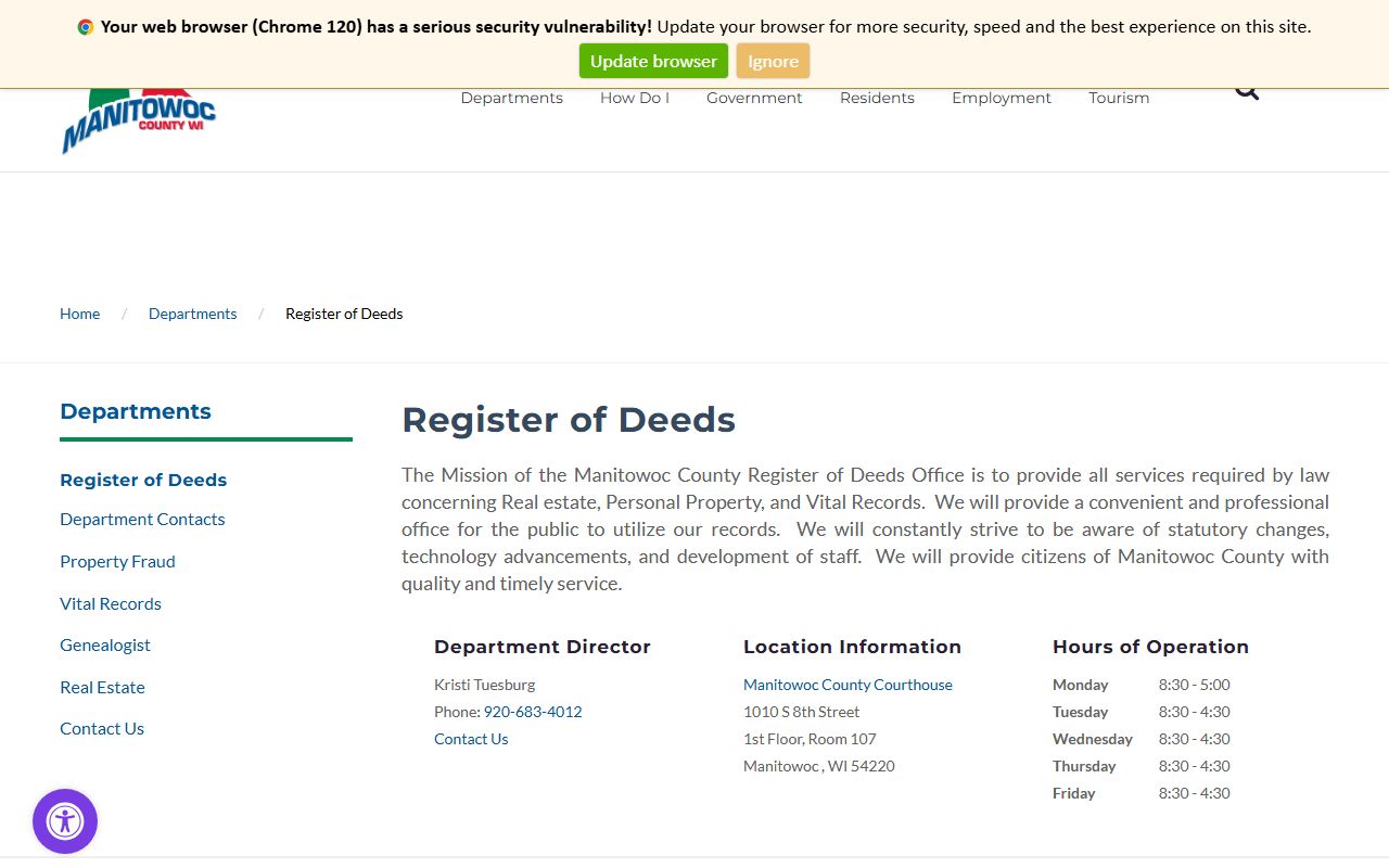 Manitowoc Divorce Records county register of deeds
