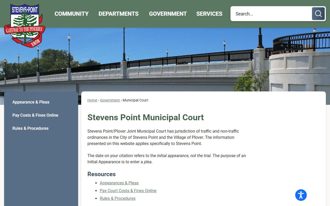 Stevens Point Divorce Records Stevens Point Municipal Court