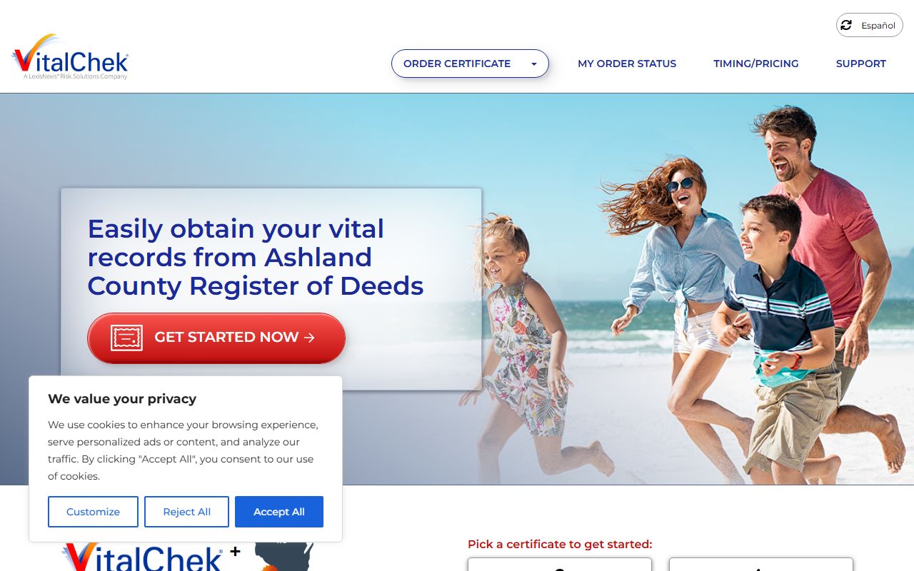 Ashland County Divorce Records VitalChek Ordering