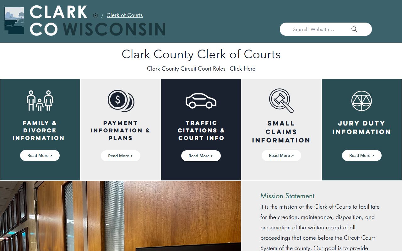 Clark County Divorce Records clerk of courts page