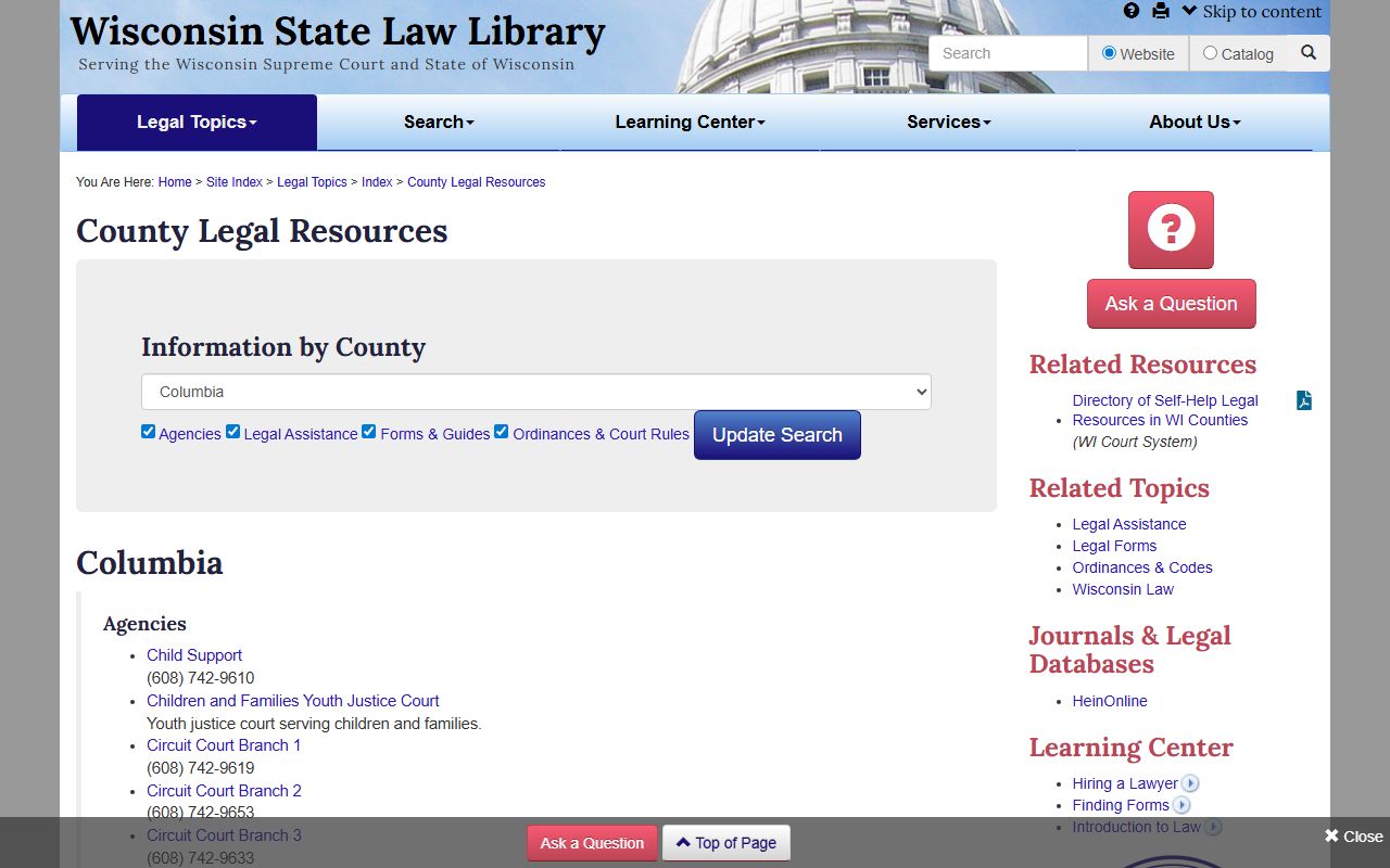 Columbia County Divorce Records legal resources
