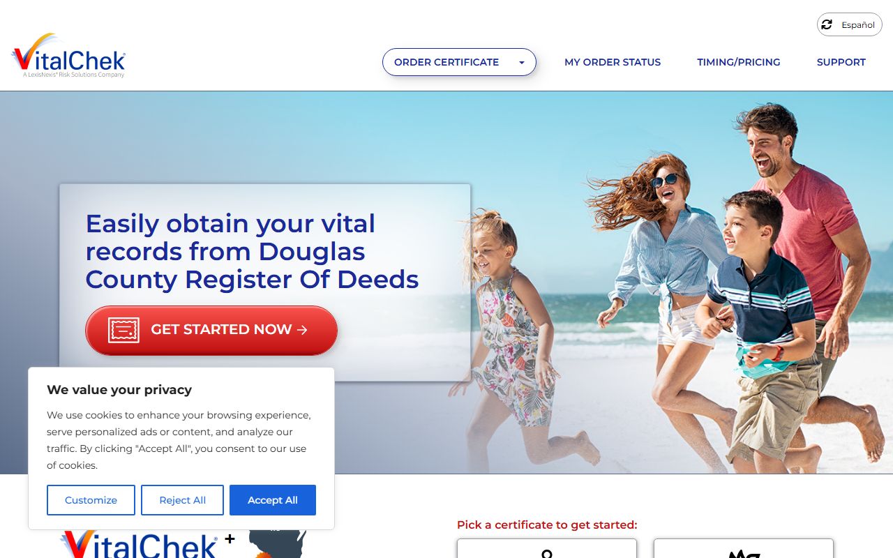 Douglas County Divorce Records VitalChek ordering