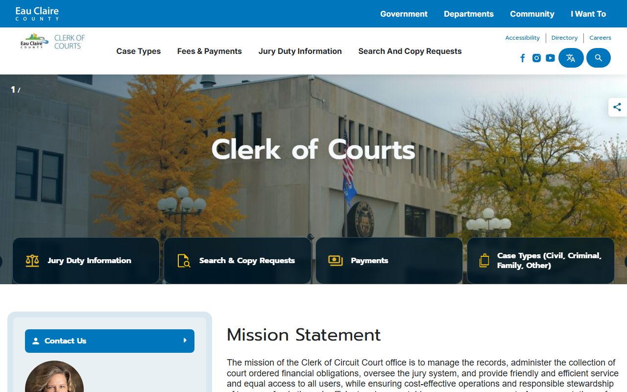 Eau Claire County Divorce Records clerk of courts
