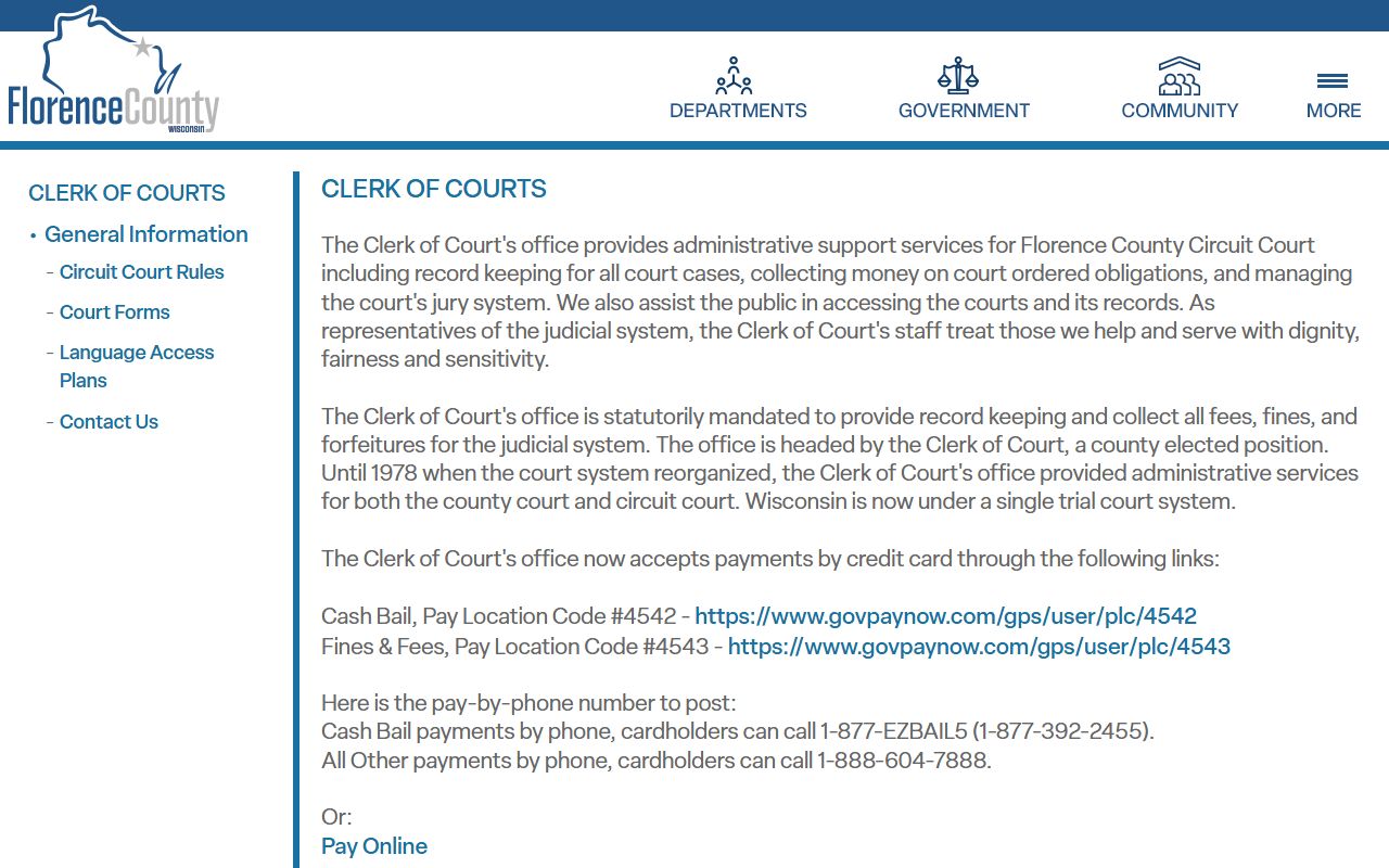 Florence County Divorce Records at the Clerk of Courts