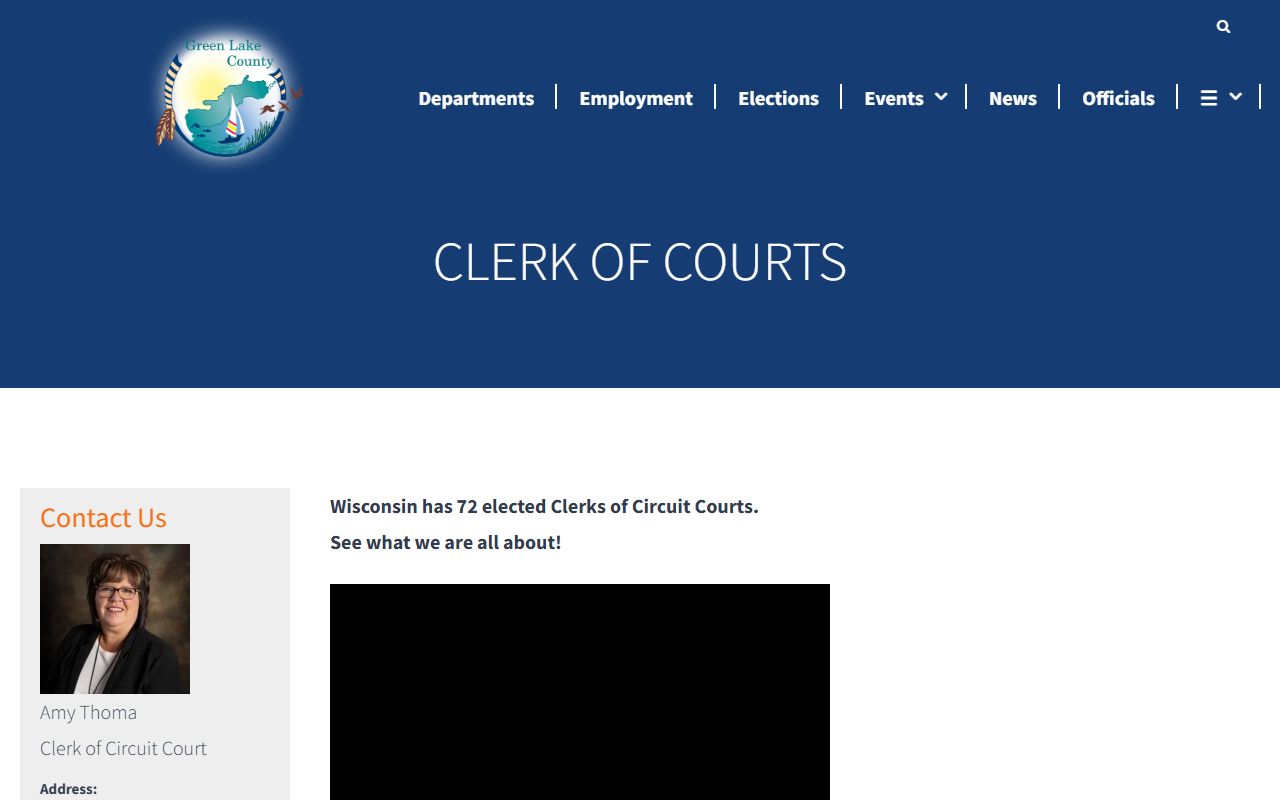 Green Lake County Divorce Records clerk of courts