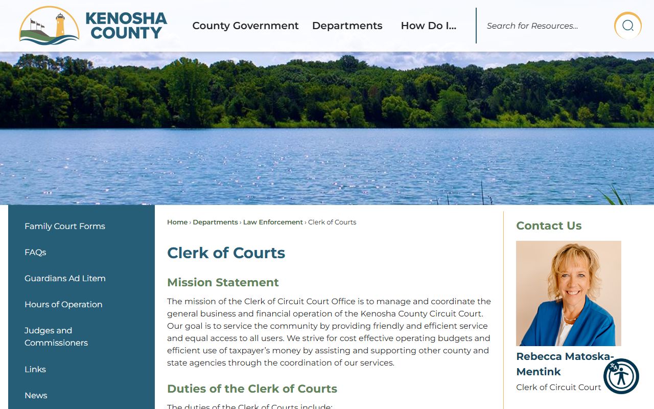 Kenosha Divorce Records Kenosha County clerk of courts page