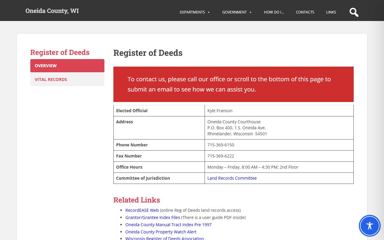 Oneida County Divorce Records register of deeds