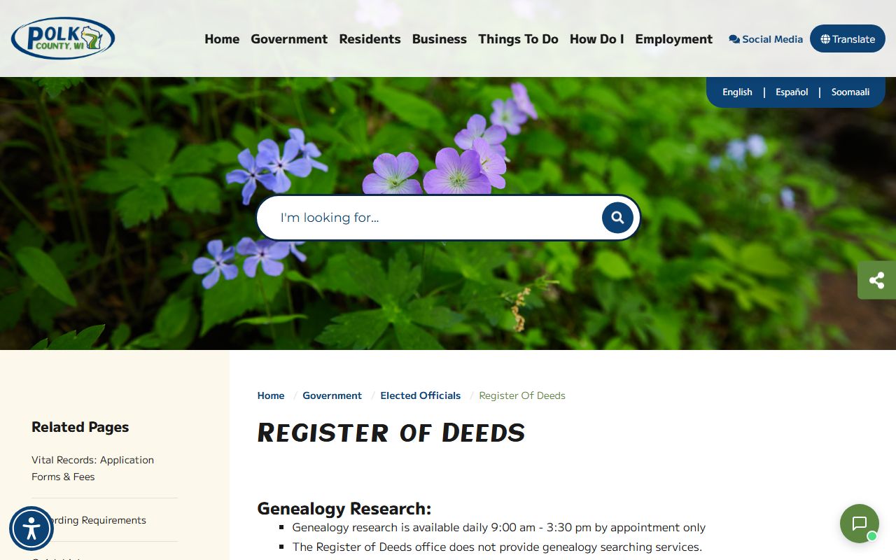 Polk County Divorce Records register of deeds