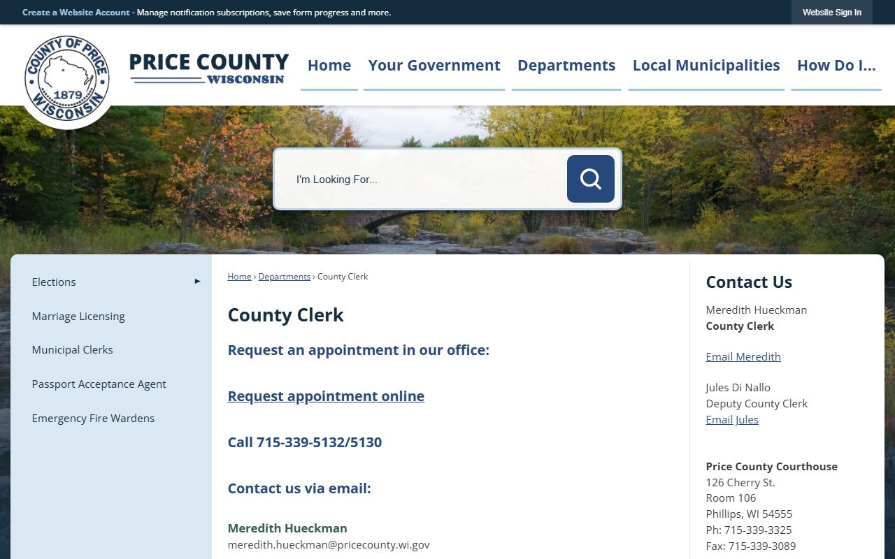 Price County Divorce Records county clerk