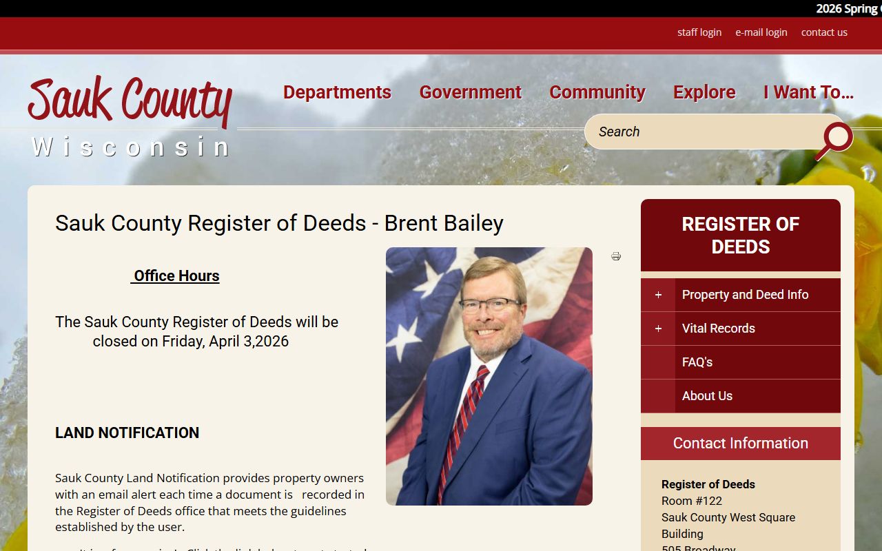 Sauk County Divorce Records register of deeds