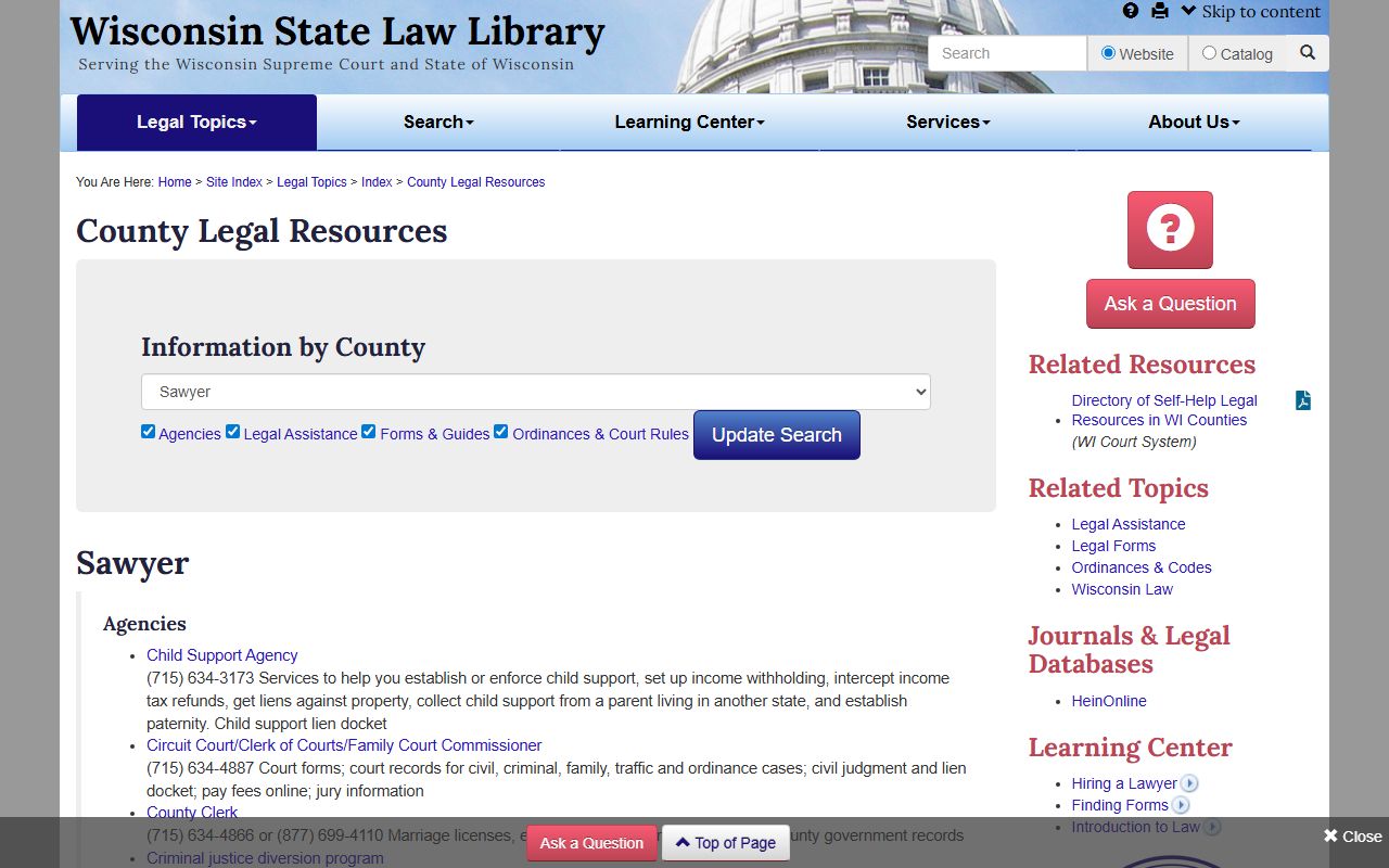 Sawyer County Divorce Records legal resources